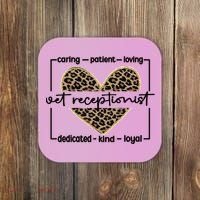 Vet Receptionist Appreciation Veterinary Receptionist Cool Gift Coaster thumb 0