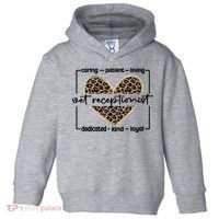 Vet Receptionist Appreciation Veterinary Receptionist Cool Gift Toddler Hoodie thumb 0