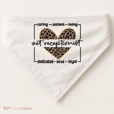 Vet Receptionist Appreciation Veterinary Receptionist Cool Gift USA-Made Doggie Bandana