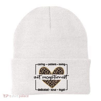 Vet Receptionist Appreciation Veterinary Receptionist Cool Gift Beanie