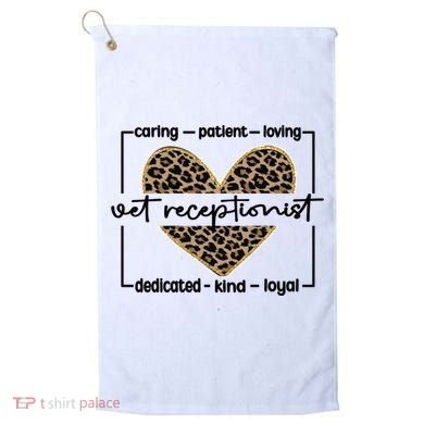 Vet Receptionist Appreciation Veterinary Receptionist Cool Gift Golf Towel