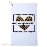 Vet Receptionist Appreciation Veterinary Receptionist Cool Gift Golf Towel thumb 0