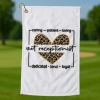Vet Receptionist Appreciation Veterinary Receptionist Cool Gift Golf Towel thumb 1