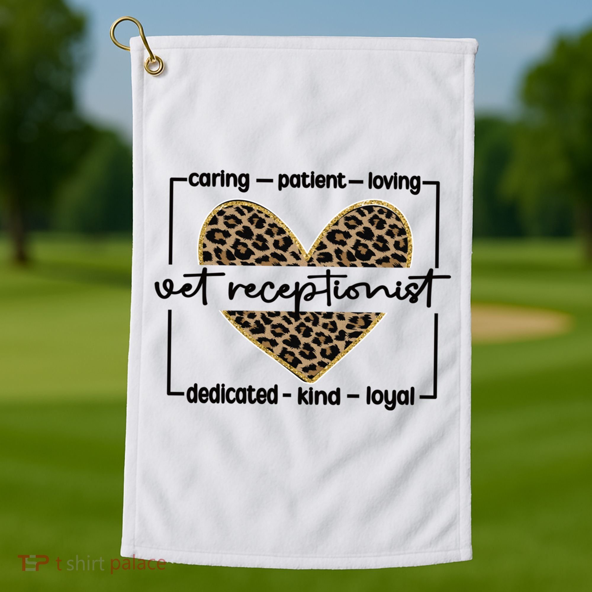 Vet Receptionist Appreciation Veterinary Receptionist Cool Gift Golf Towel