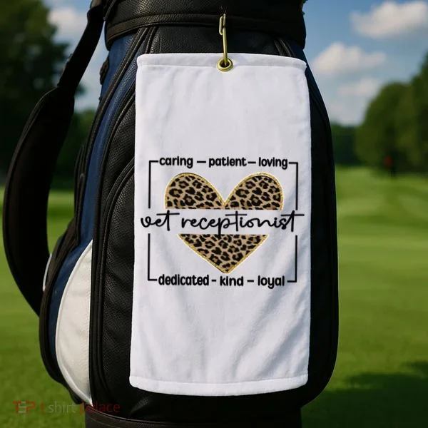 Vet Receptionist Appreciation Veterinary Receptionist Cool Gift Golf Towel