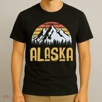 Vintage Retro Alaska U.S. Mountains Glacier T-Shirt thumb 3