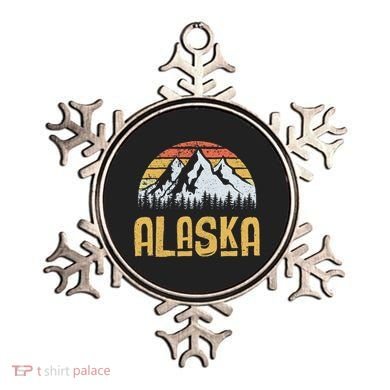 Vintage Retro Alaska U.S. Mountains Glacier Ornament
