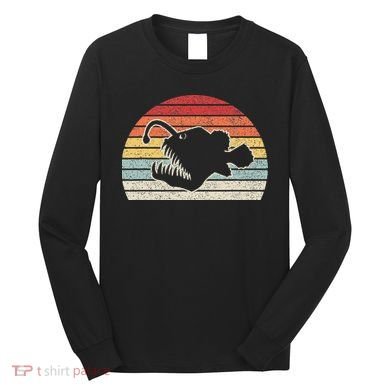 Vintage Retro Angler Fish Long Sleeve Shirt