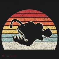 Vintage Retro Angler Fish T-Shirt thumb 7