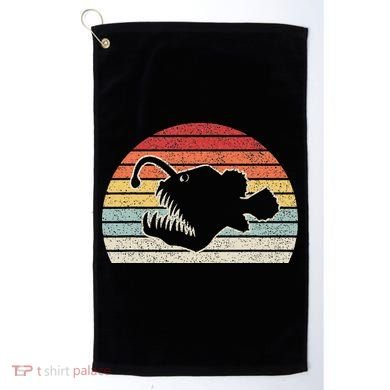 Vintage Retro Angler Fish Golf Towel