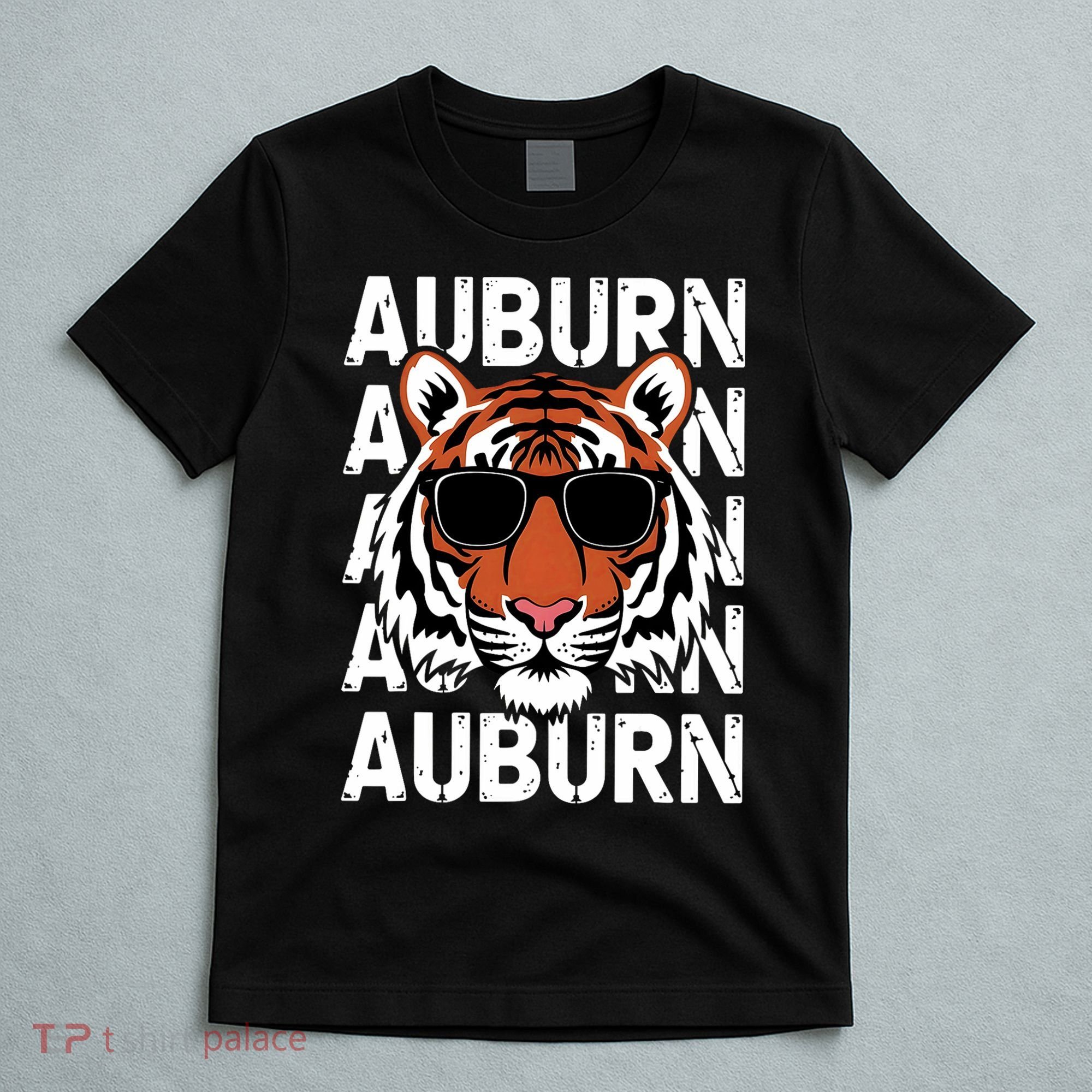 Vintage Retro Auburn Style Classic Tiger With Sunglasses T-Shirt