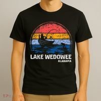 Vintage Retro Alabama Wedowee Lake Summer Fishing T-Shirt thumb 3