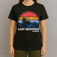 Vintage Retro Alabama Wedowee Lake Summer Fishing T-Shirt thumb 4
