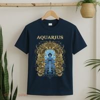 Vintage Retro Aquarius Zodiac T-Shirt thumb 2