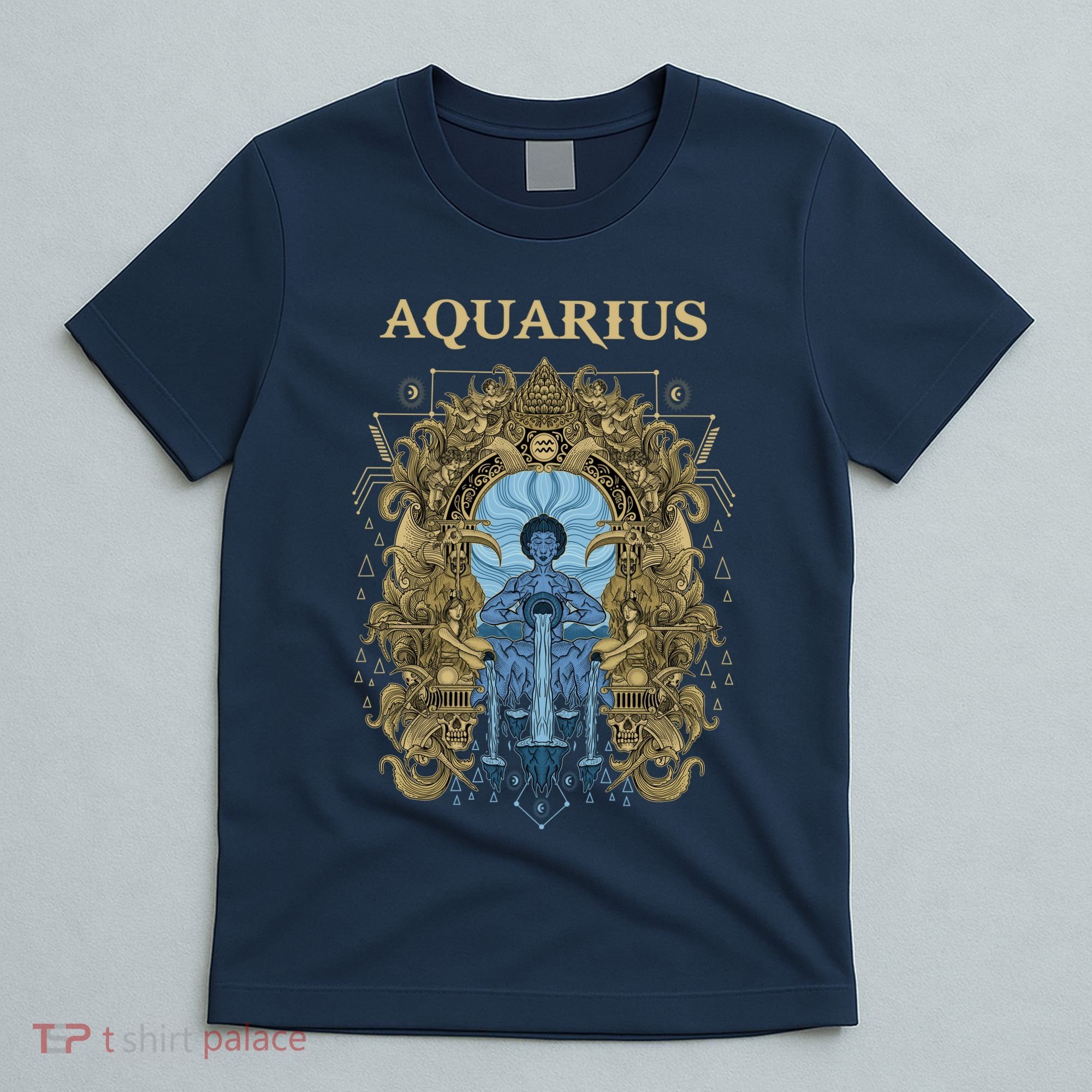 Vintage Retro Aquarius Zodiac T-Shirt