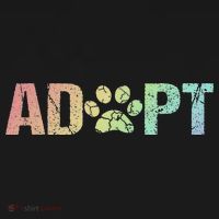 Vintage Rainbow Adopt A Dog Rescue Foster Adoption Month T-Shirt thumb 7