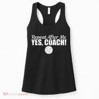 Volleyball Repeat After Me Yes Coach Funny Sports Women's Tank Top thumb 0
