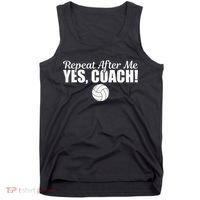 Volleyball Repeat After Me Yes Coach Funny Sports Tank Top thumb 0