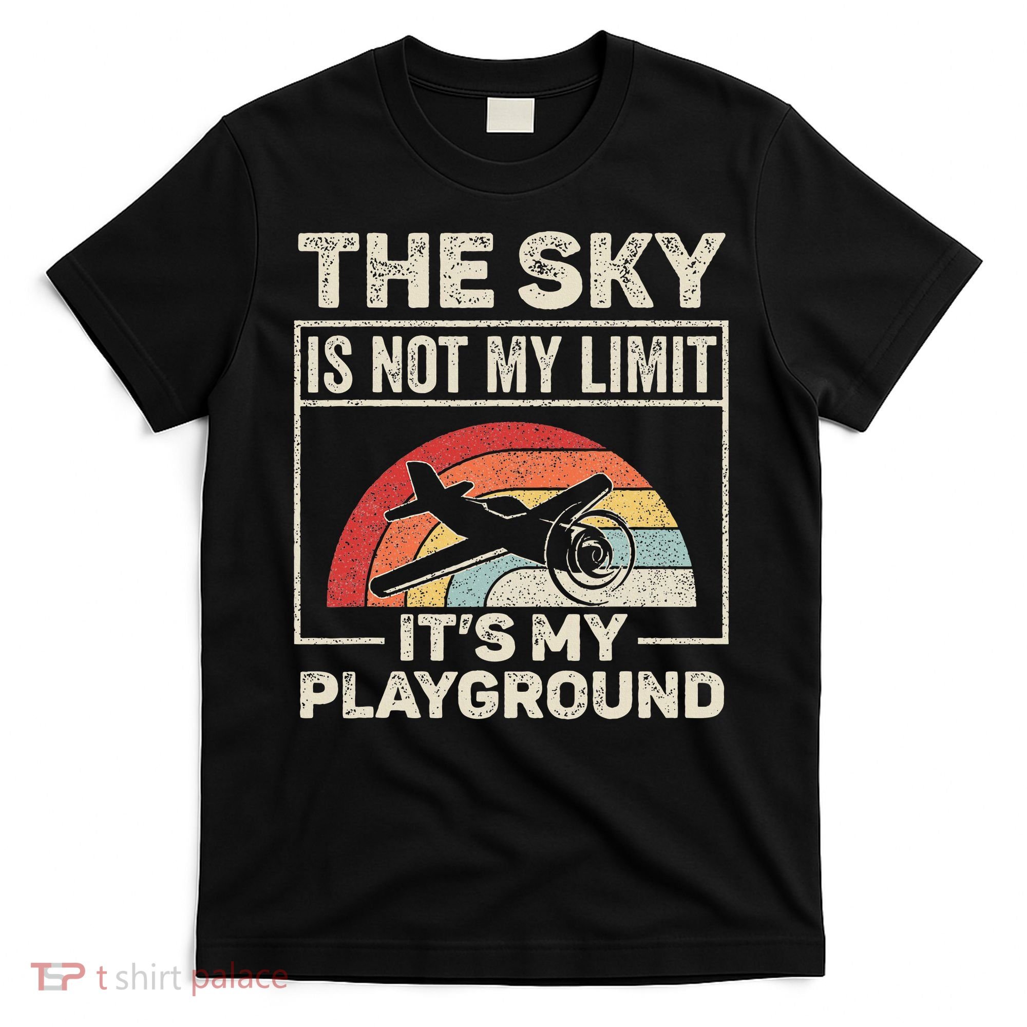 Vintage Retro Airplane Aviation Pilot Aircraft Aeroplane T-Shirt