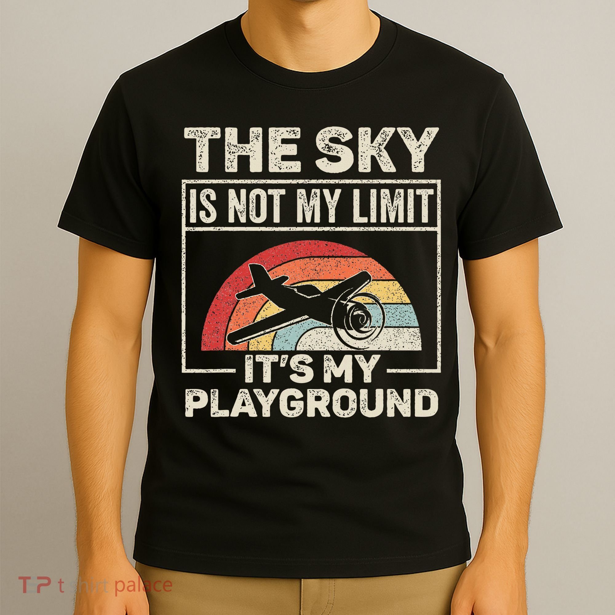 Vintage Retro Airplane Aviation Pilot Aircraft Aeroplane T-Shirt