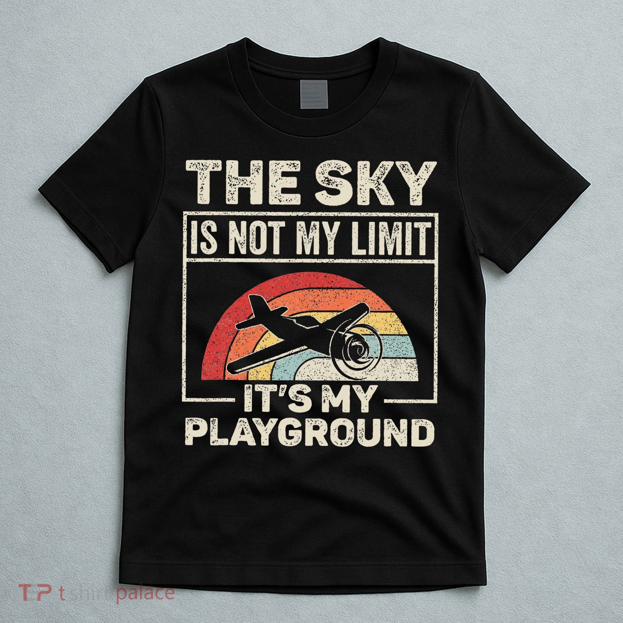 Vintage Retro Airplane Aviation Pilot Aircraft Aeroplane T-Shirt