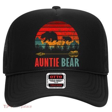 Vintage Retro Auntie Bear Funny Gift Hat