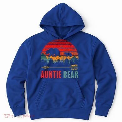Vintage Retro Auntie Bear Funny Gift Hoodie
