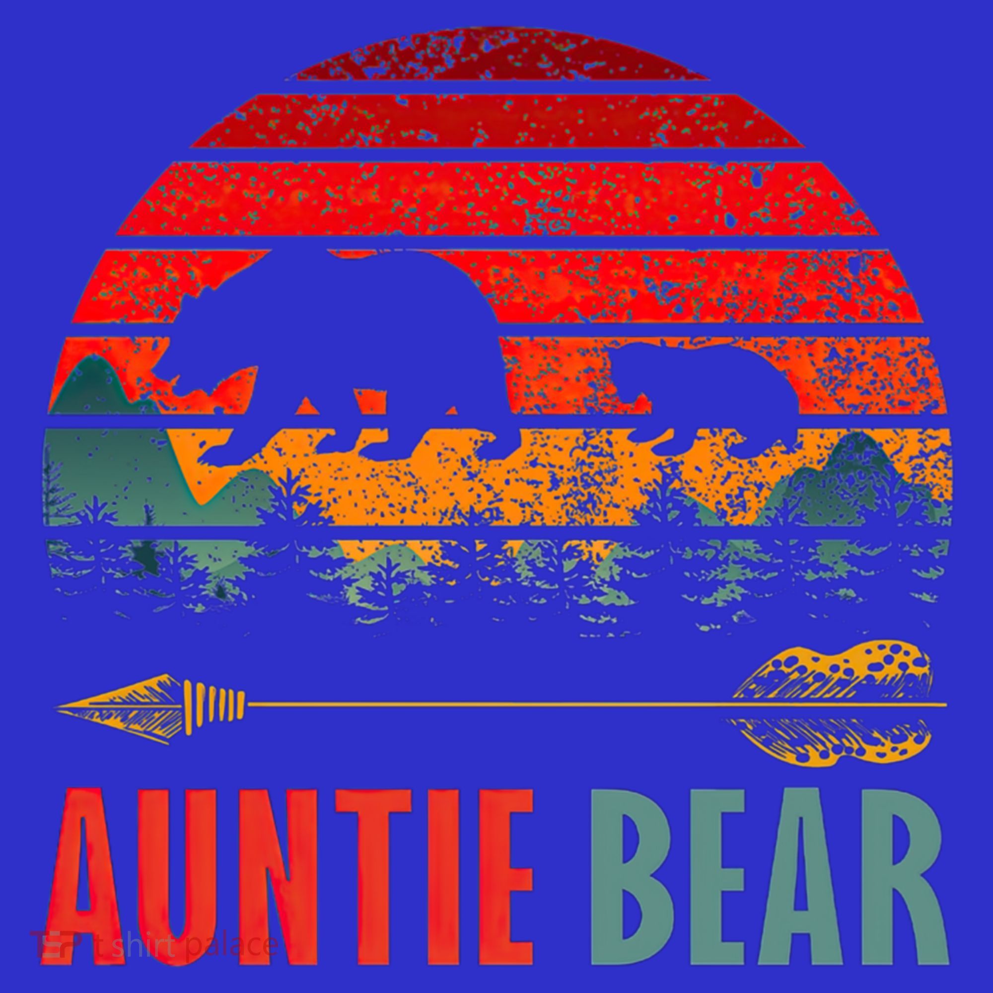 Vintage Retro Auntie Bear Funny Gift T-Shirt