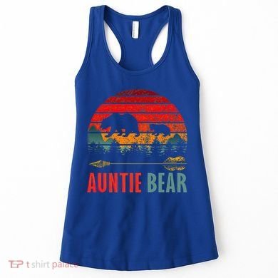 Vintage Retro Auntie Bear Funny Gift Women's Tank Top