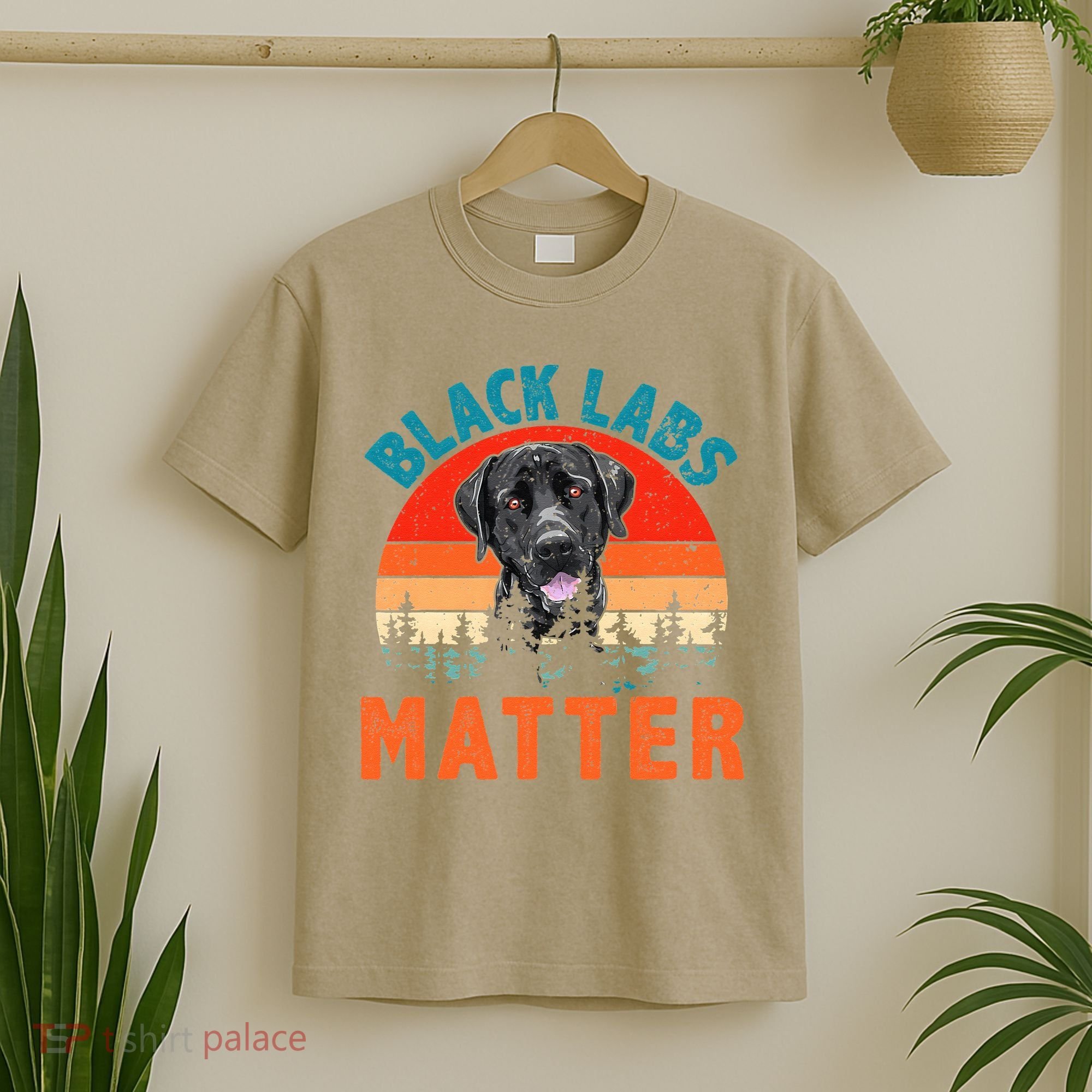 Vintage Retro Black Labs Matter Funny Pet Dog Lover T-Shirt