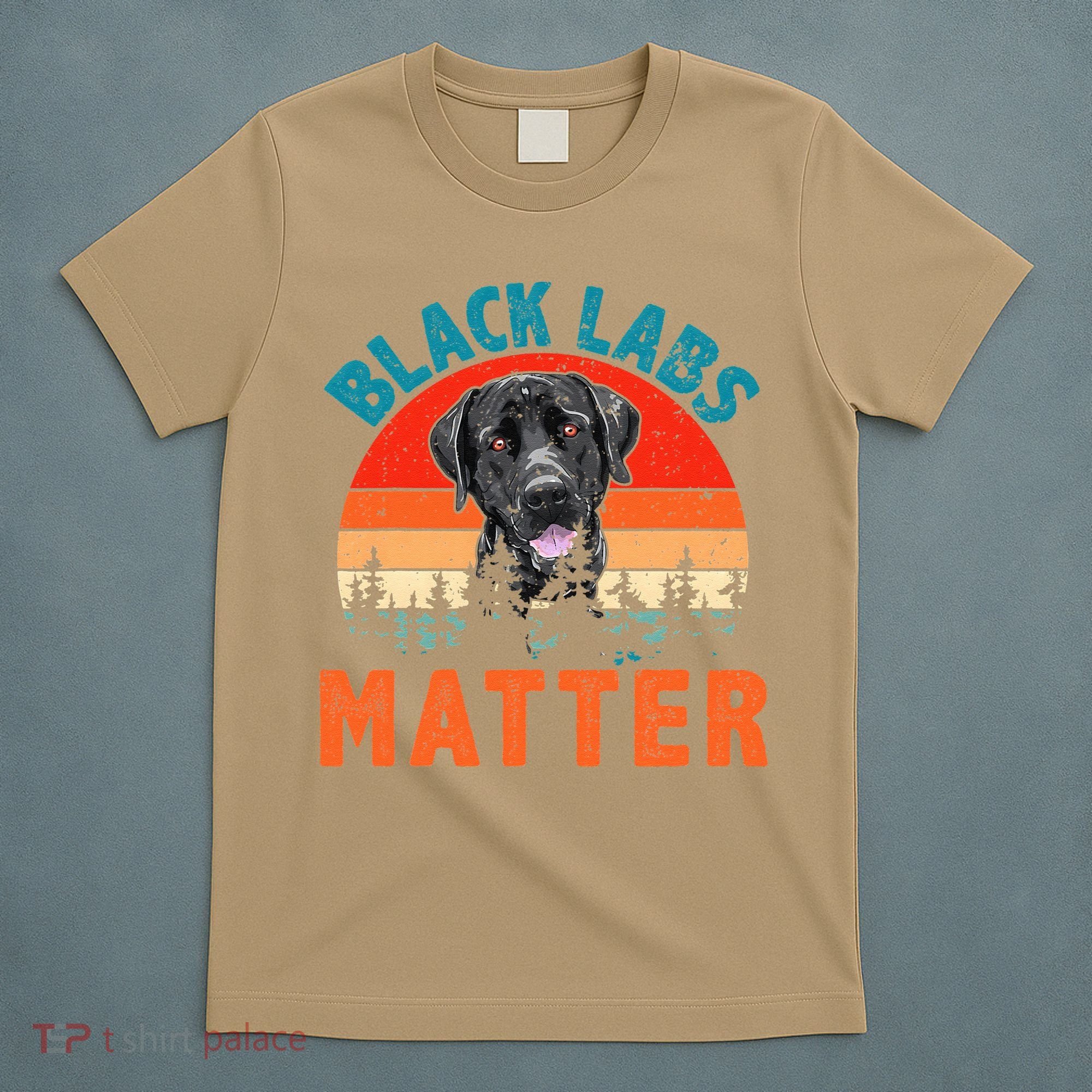 Vintage Retro Black Labs Matter Funny Pet Dog Lover T-Shirt