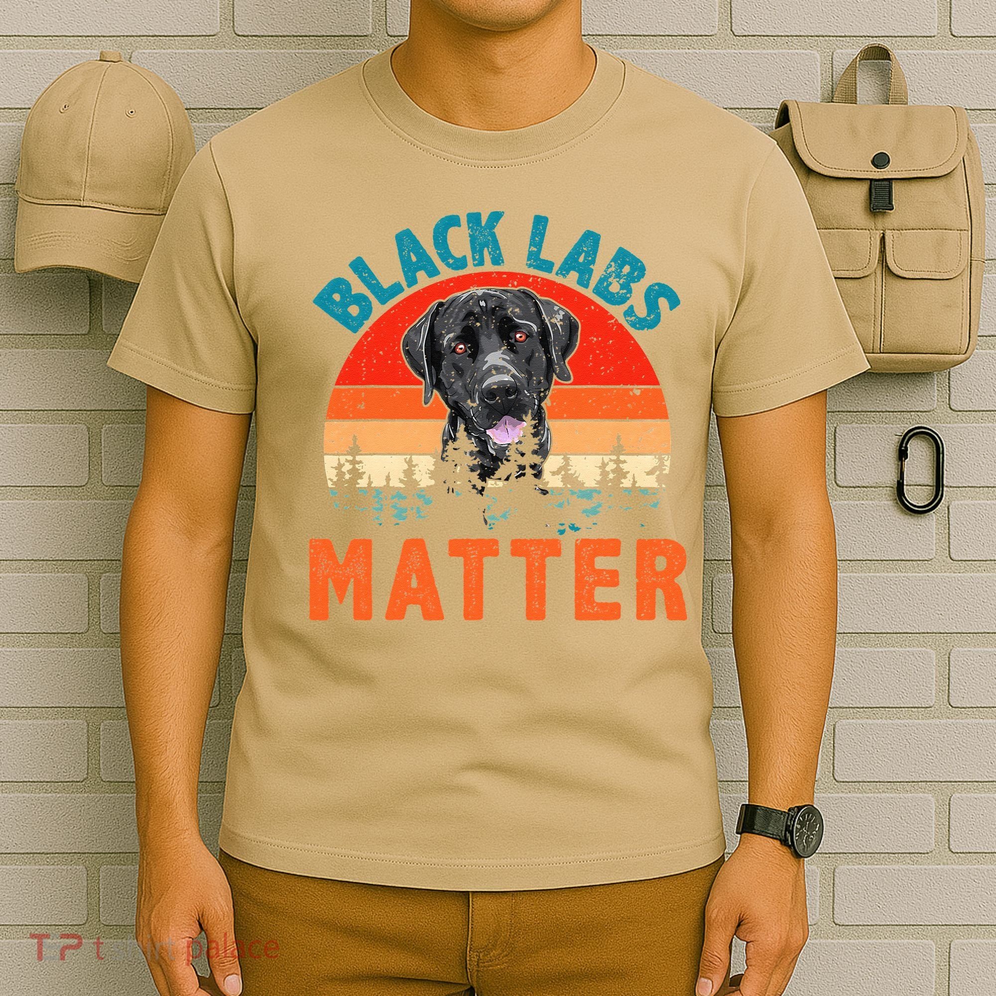 Vintage Retro Black Labs Matter Funny Pet Dog Lover T-Shirt