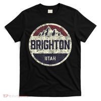 Vintage Retro Brighton Utah Mountain Circle Ski T-Shirt thumb 0
