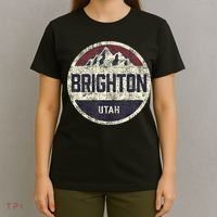 Vintage Retro Brighton Utah Mountain Circle Ski T-Shirt thumb 4