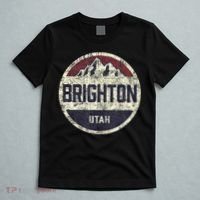 Vintage Retro Brighton Utah Mountain Circle Ski T-Shirt thumb 5