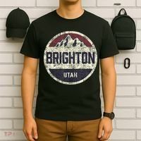 Vintage Retro Brighton Utah Mountain Circle Ski T-Shirt thumb 6