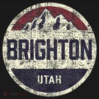 Vintage Retro Brighton Utah Mountain Circle Ski T-Shirt thumb 7