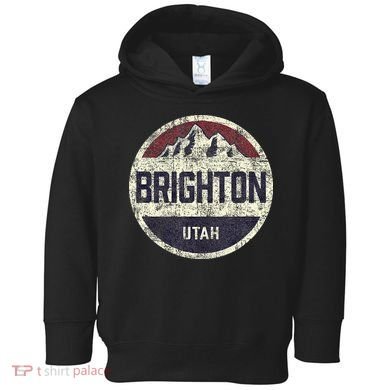 Vintage Retro Brighton Utah Mountain Circle Ski Toddler Hoodie