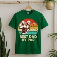 Vintage Retro Best Dad By Par Golfing Fan T-Shirt thumb 2