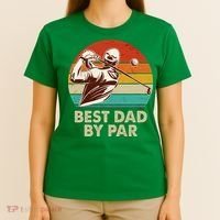 Vintage Retro Best Dad By Par Golfing Fan T-Shirt thumb 4