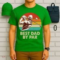 Vintage Retro Best Dad By Par Golfing Fan T-Shirt thumb 6