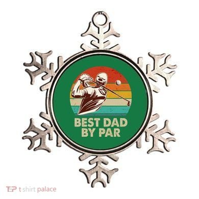 Vintage Retro Best Dad By Par Golfing Fan Ornament