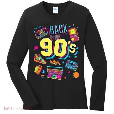 Vintage Retro Back To 90S Women's Long Sleeve Shirt