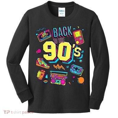 Vintage Retro Back To 90S Kids Long Sleeve Shirt