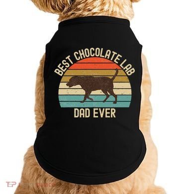 Vintage Retro Best Chocolate Lab Dad Ever Labrador Retriever Doggie Tank