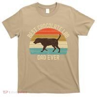 Vintage Retro Best Chocolate Lab Dad Ever Labrador Retriever T-Shirt thumb 0
