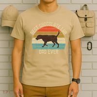Vintage Retro Best Chocolate Lab Dad Ever Labrador Retriever T-Shirt thumb 6