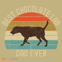 Vintage Retro Best Chocolate Lab Dad Ever Labrador Retriever T-Shirt thumb 7