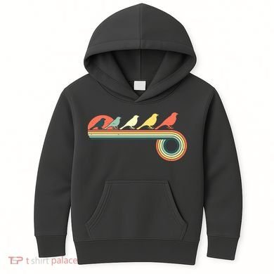 Vintage Retro Bird Kids Hoodie