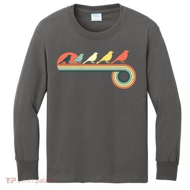 Vintage Retro Bird Kids Long Sleeve Shirt